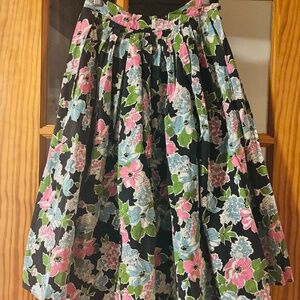 Vintage 1950’s Floral Print Cotton Skirt